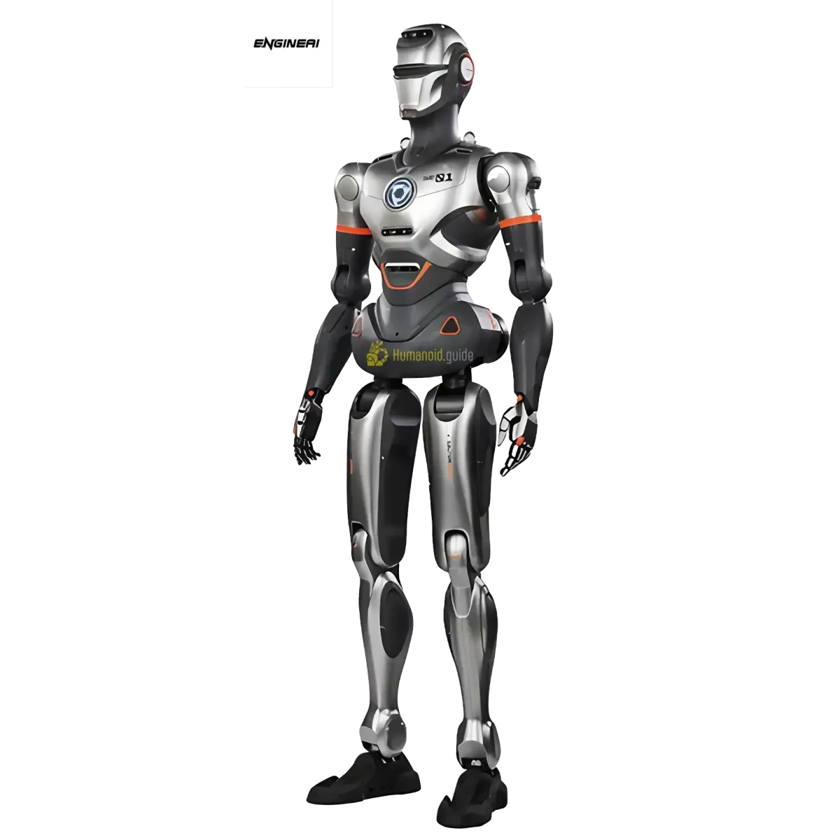 EngineAI SE01 unboxed and standing in a home environment with clear floor space