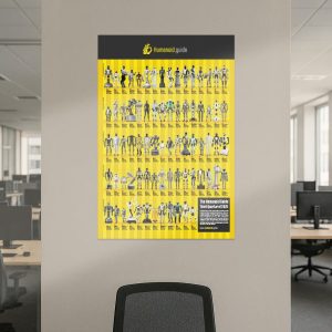 Physical humanoid robot poster, yellow - Image 3