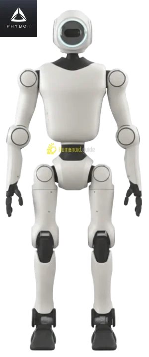 PHYBOT C1 humanoid robot standing upright, showing its compact design and lightweight research-oriented structure humanoid guide