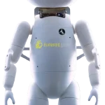 Yogi humanoid robot by Cartwheel Robotics standing upright with articulated arms and friendly design humanoid guide