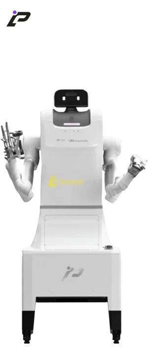 ProWhite humanoid robot by PL-Universe humanoid guide