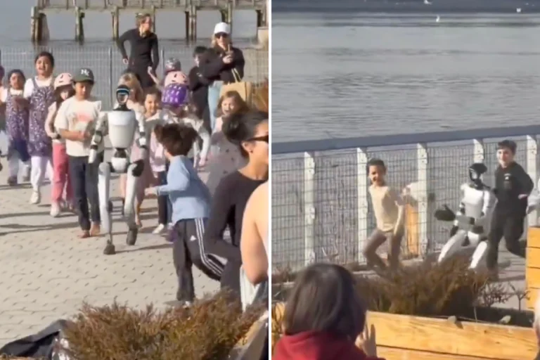 Unitree G1 Humanoid Robot Draws Crowd in NYC Park
