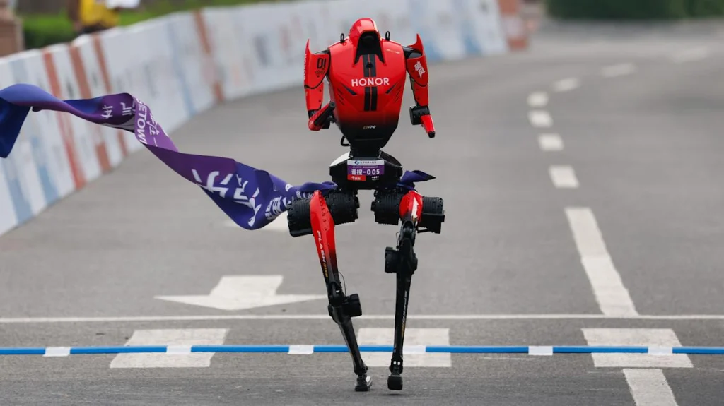 Honor's Lightning wins Beijing half marathon robot race in China