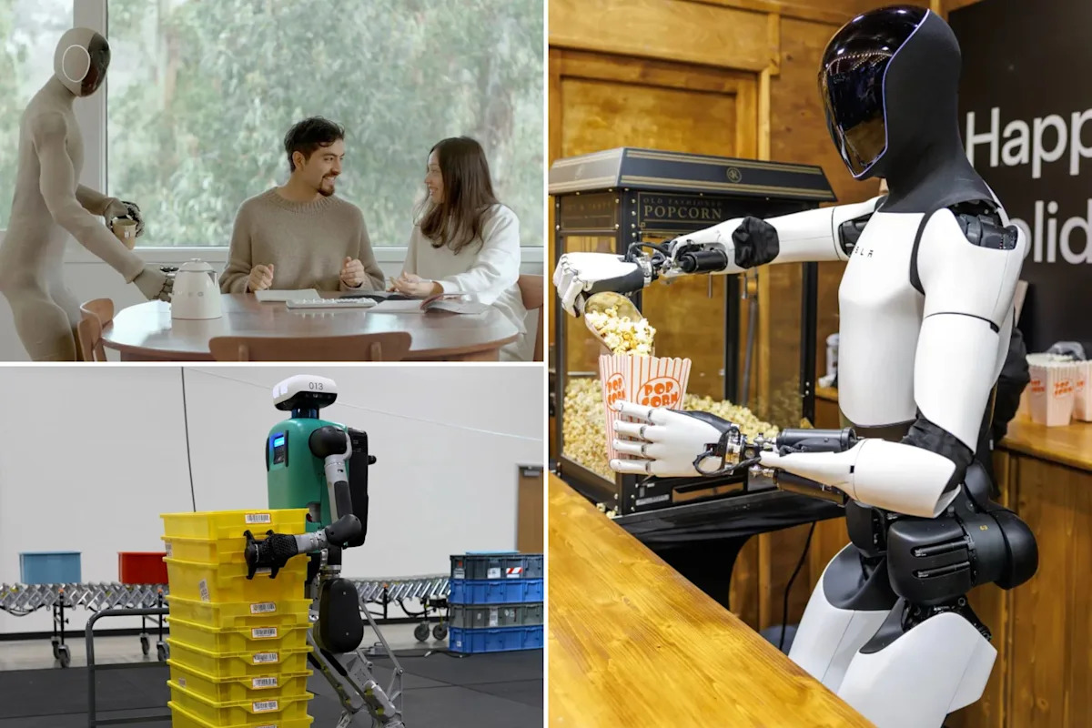 Home humanoid robots advance as Tesla, 1X, Agility scale up