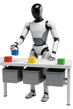 Humanoid sorting items