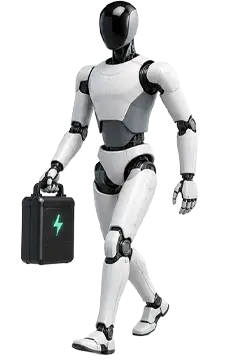 Humanoid carrying battery