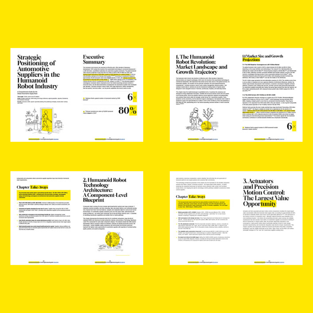 Strategic Positioning of Suppliers in the Humanoid Industry Strategic Positioning of Suppliers in the Humanoid Industry