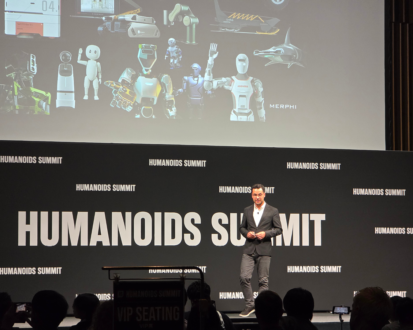 Merphi robot poster series at the Humanoids Summit Tokyo
