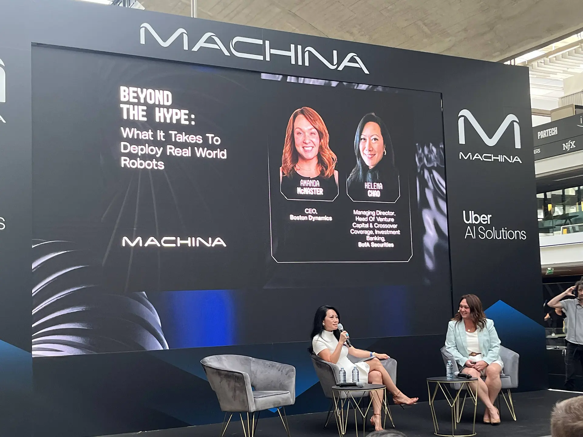 Amanda McMaster of Boston Dynamics in conversation with Helena Chao at Machina 2026