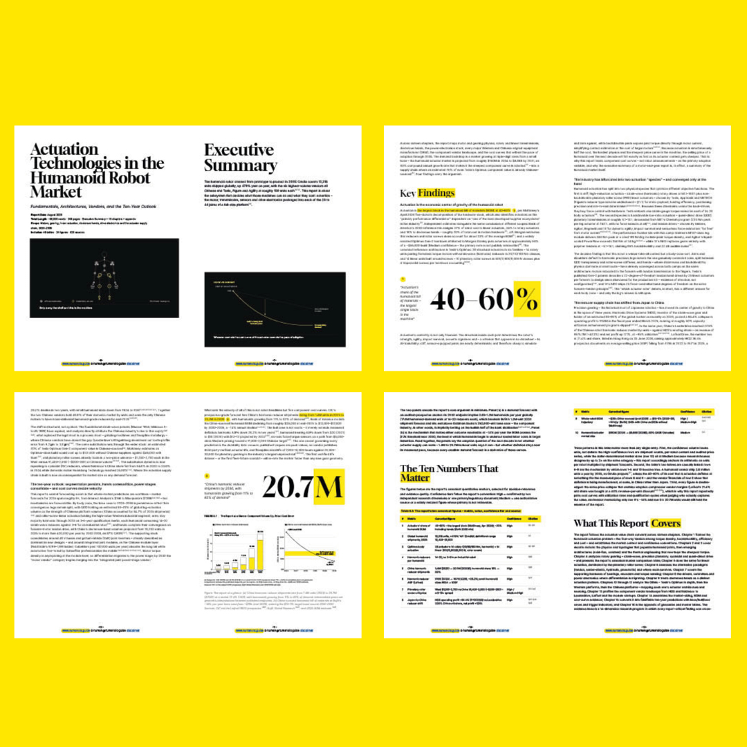 The Humanoid Actuation Report The Humanoid Actuation Report