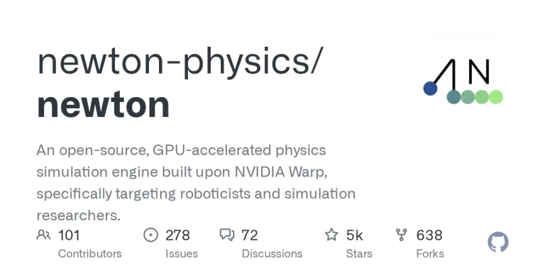 Newton v1.5.0 adds vectorized joint control for robot simulation
