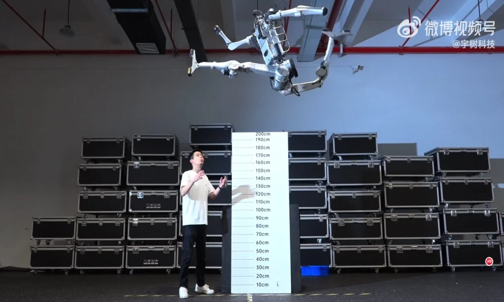 Unitree humanoid claims 12.66 m/s sprint and 2 meter jump