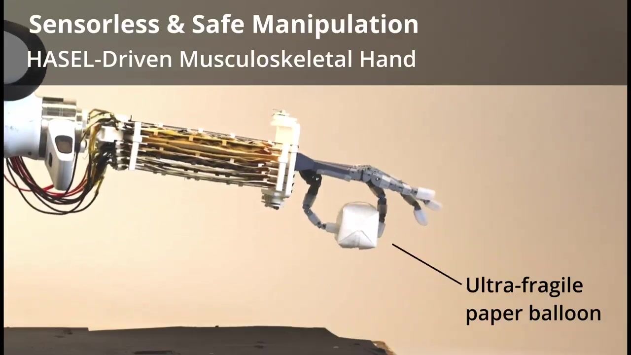 ETH Zurich presents Peano-HASEL musculoskeletal robot hand