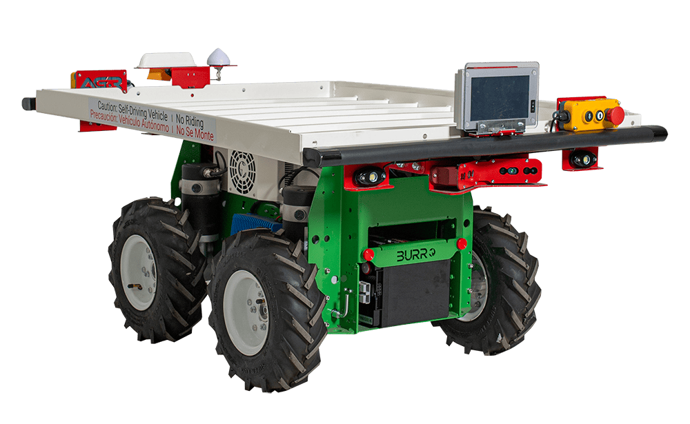 Burro autonomous wheeled robot at work