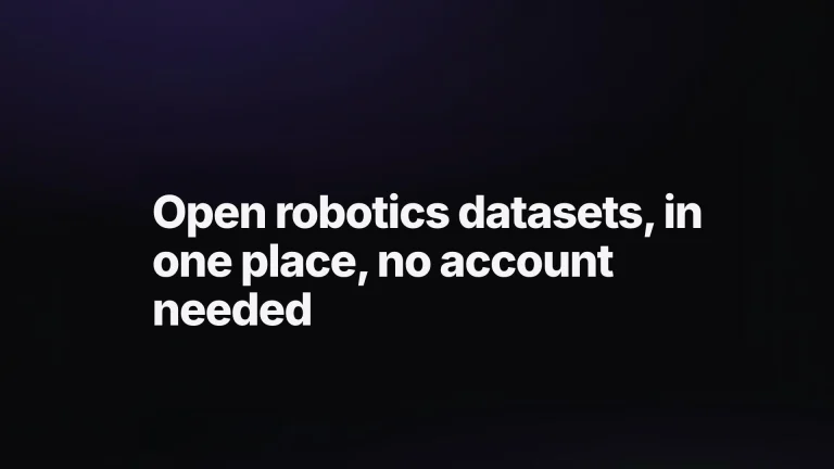 Kinetic Blocks Opens Free Catalogue of 27 Open Robotics Datasets