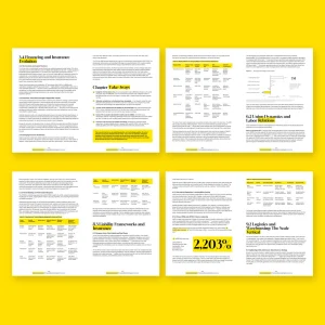 Sample spreads from the report