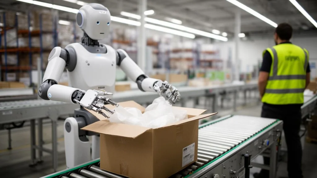 CJ Logistics deploys two humanoids on Olive Young packing line