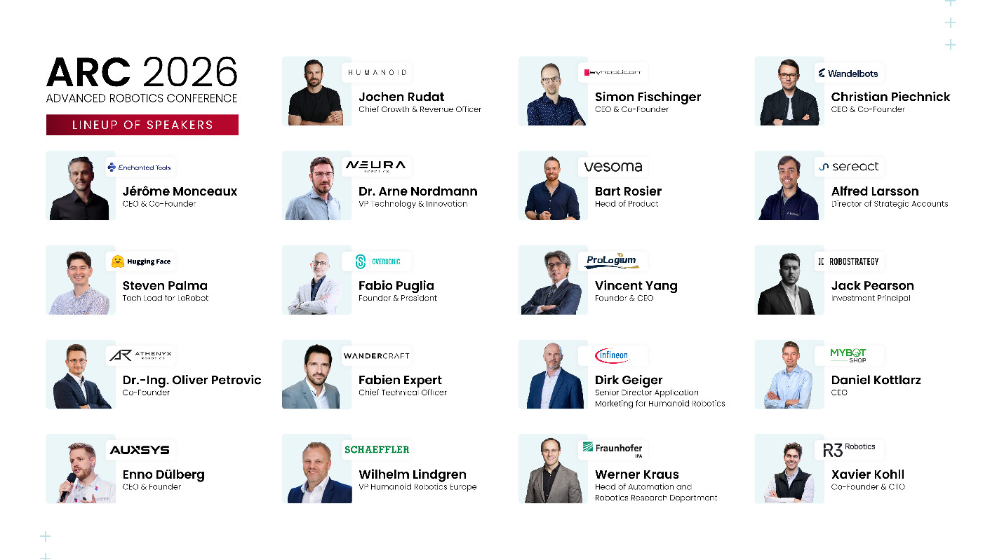 Speaker line-up of the Advanced Robotics Conference ARC 2026 in Aachen