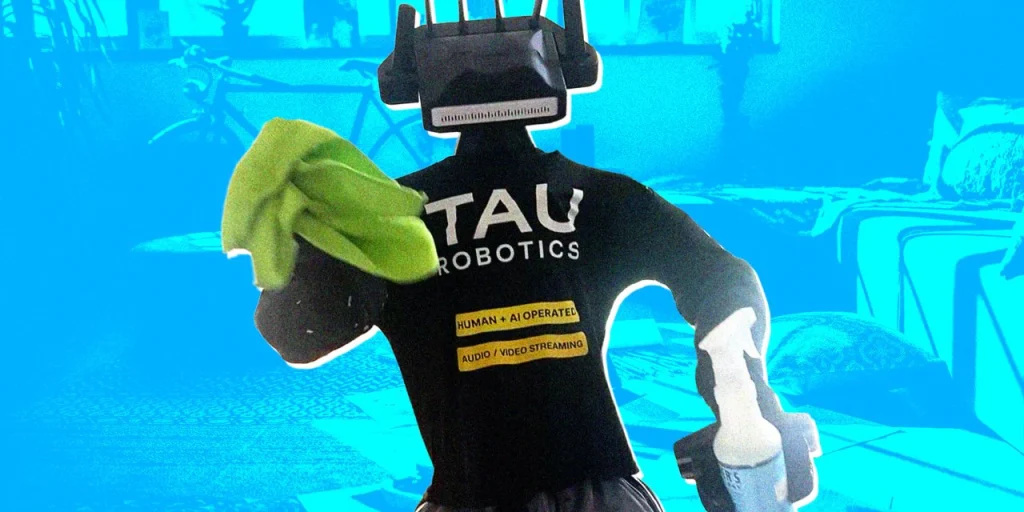 Tau Robotics humanoids clean homes for $30 an hour, with help