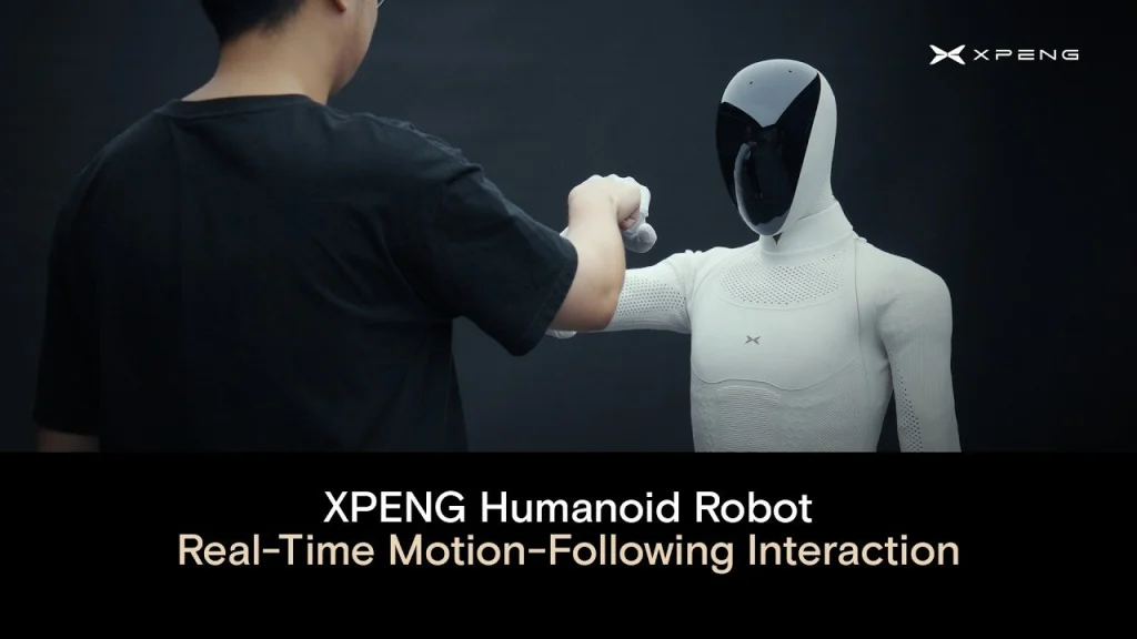 XPENG IRON demonstrates adaptive gestures in humanoid test