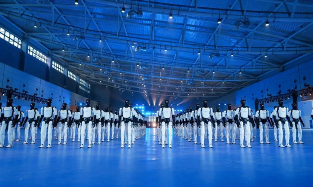 AgiBot Expedition A3 sets dance record with 110 humanoid robots